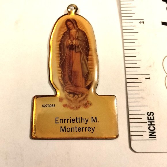 Our Lady Of Guadalupe Rosary Tag Enrrietthy M Monterrey Religious Medal - Picture 4 of 4